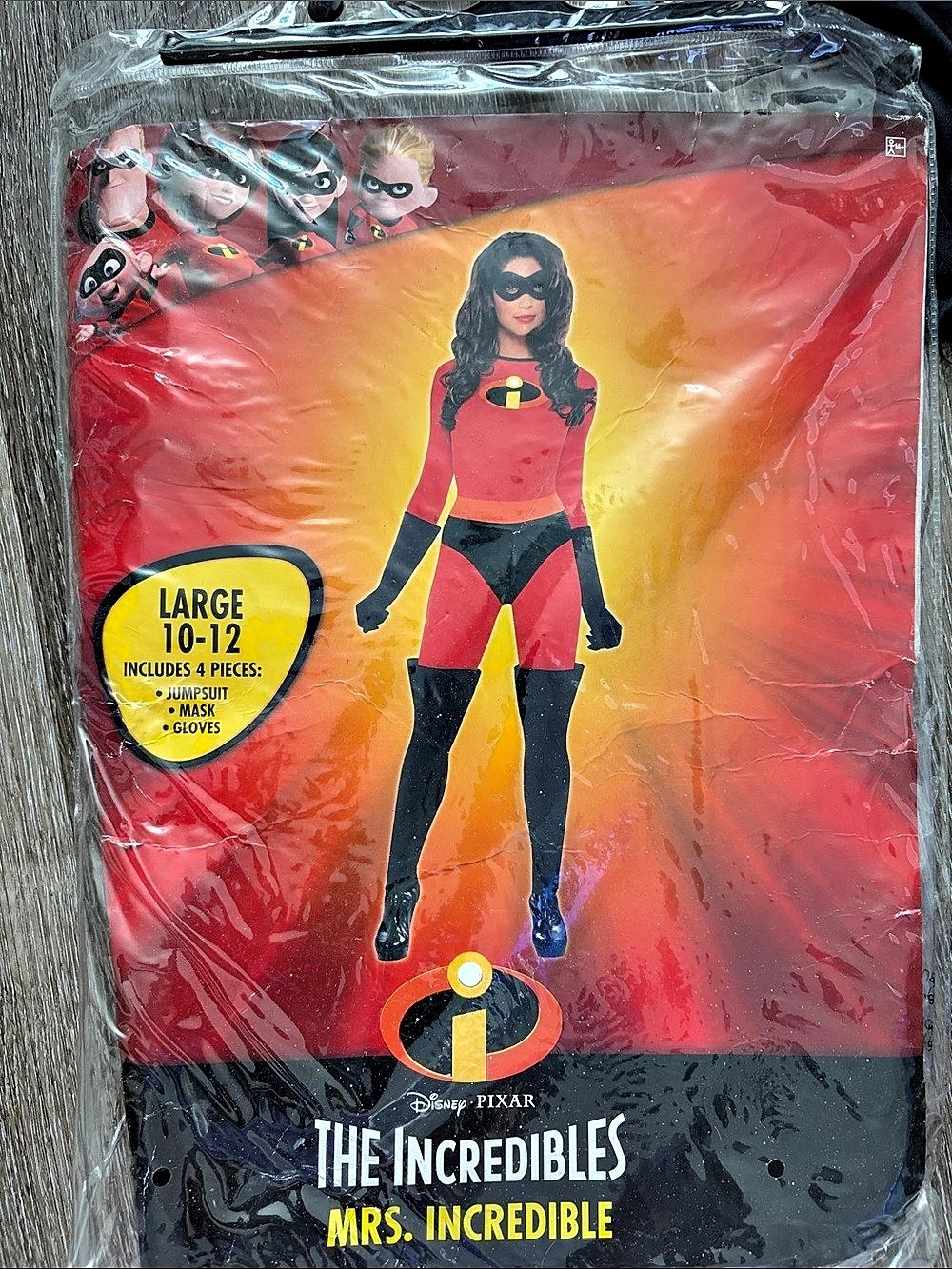 Disney Pixar Mrs. Incredible Superhero Costume Red & Black Women’s  Large NWT